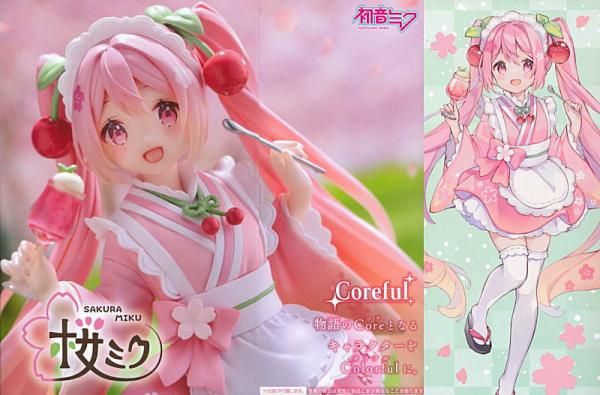 桜ミク Coreful フィギュア 描き下ろし和風喫茶ver. ,タイトー