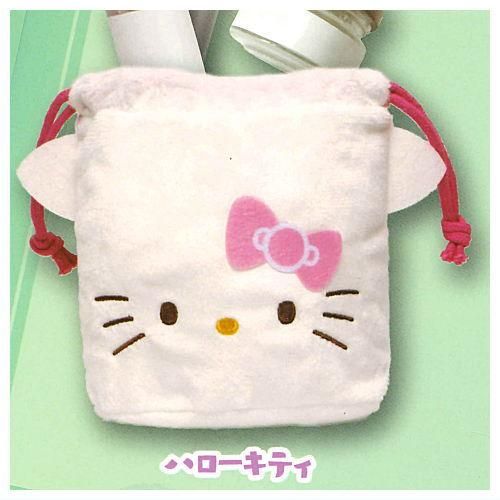 サンリオキャラクターズ ふわふわフェイス巾着 [1.ハローキティ