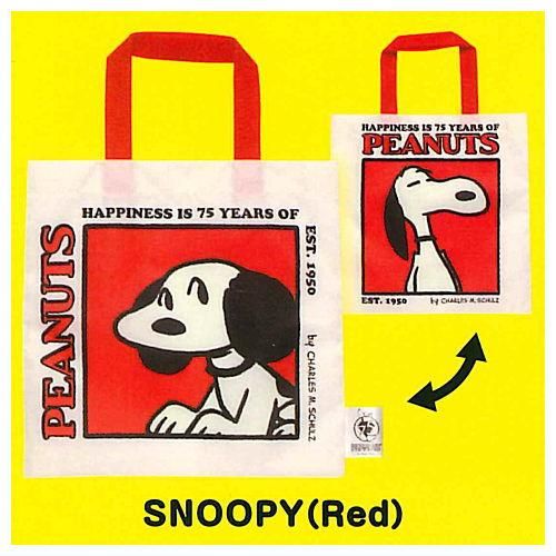 SNOOPY 75th Anniversary エコバッグ [4.SNOOPY(Red)],IP4