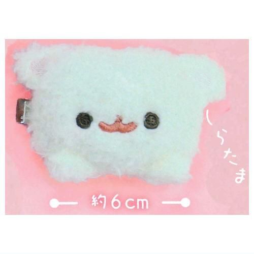 ポメラニアンもち ふわふわぬいぐるみクリップ [4.しらたま