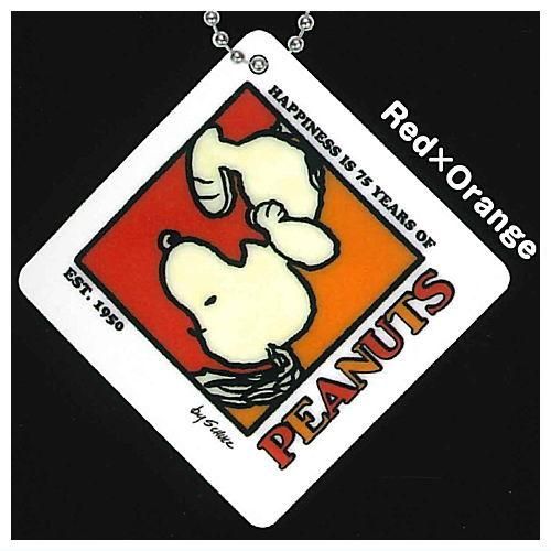 SNOOPY 75th Anniversary アクリルキーチェーン [3.Red×Orange SNOOPY 75th Anniversary アクリルキーチェーン [3.Red×Orange