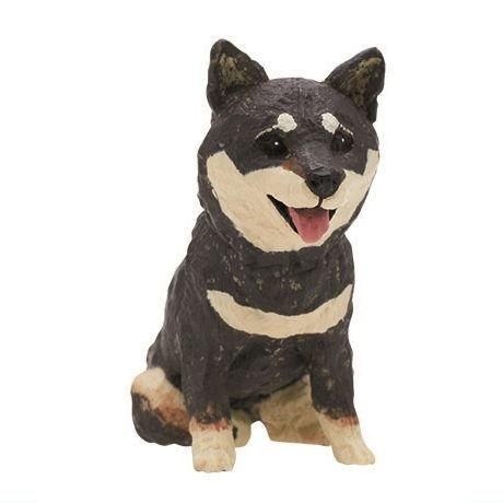 ART IN THE POCKET はしもとみお 犬の彫刻(再販) [2.柴犬 黒