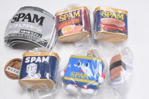 【送料無料/新品】 全部揃ってます!!】SPAM [全5種セット ミニチュアチャーム ビーズ・レジン・アクセサリ