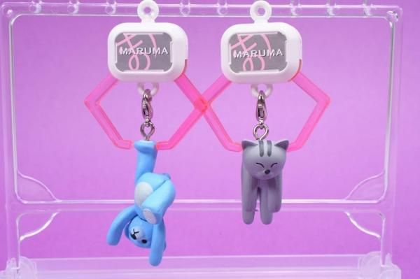 【クレーン（青）＆クマ（茶）】アートユニブテクニカラー クレーンゲーム ぷらぷらマスコット アートユニブテクニカラー クレーンゲームぷらぷらマスコット