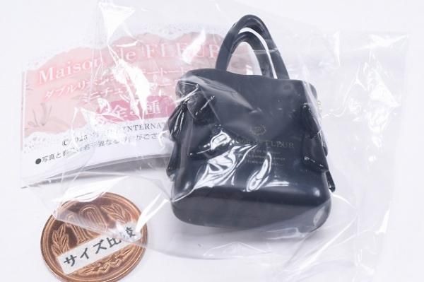 Maison de FLEUR ダブルリボンギャザートートバッグ ミニチュア