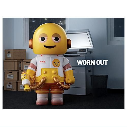 POPMART MEGA SPACE MOLLY 100%×emoji シリーズ [7.WORN OUT