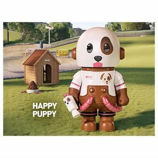POPMART MEGA SPACE MOLLY 100%emoji ꡼ [18.HAPPY PUPPY] ͥݥԲ 