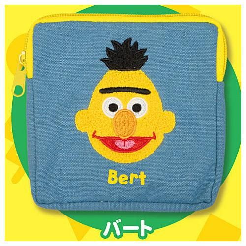 セサミストリート もこもこポーチ2 [5.バート],クオリア ガチャガチャ