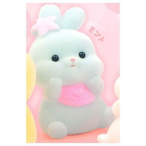 ふわふわフロッキーソフビのうさぎ [2.ミント],クオリア/KKTOYS