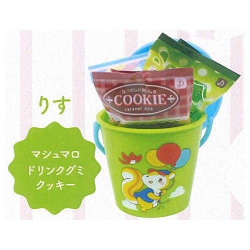バケツお菓子マスコット4 [3.りす],J.DREAM ガチャガチャ