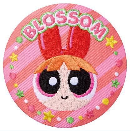 パワーパフガールズ 刺繍缶バッジビスケット [3.ブロッサム3]※お菓子は