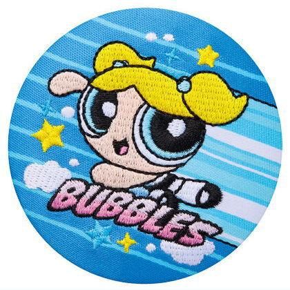 パワーパフガールズ 刺繍缶バッジビスケット [5.バブルス2]※お菓子は