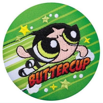 パワーパフガールズ 刺繍缶バッジビスケット [8.バターカップ2]※お菓子