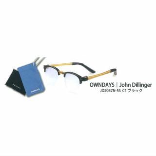 OWNDAYS �ߥ˥��奢���쥯����� ��2�� [6.John Dillinger JD2057N-5S C1 �֥�å�]�ڥͥ��ݥ������б��ۡ�C��