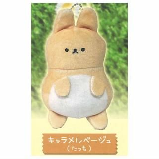 ゆるほわうさぎのてのひらぬいぐるみ [5.ホワイト×ベージュ(たっち