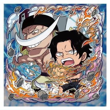 ワンピース　ワーコレ　エース　白ひげ　シール にふぉるめーしょん ワンピース大海賊シールウエハースLOG.13 自由な