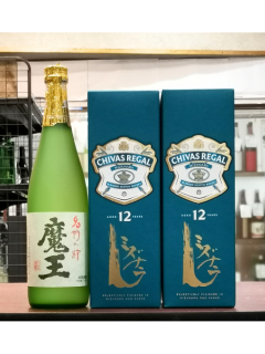 魔王 720mlとシーバスリーガル ミズナラ12年 700ml 正規品 箱付×2本の計3本セット - 福島県福島市の酒屋 杉本商店