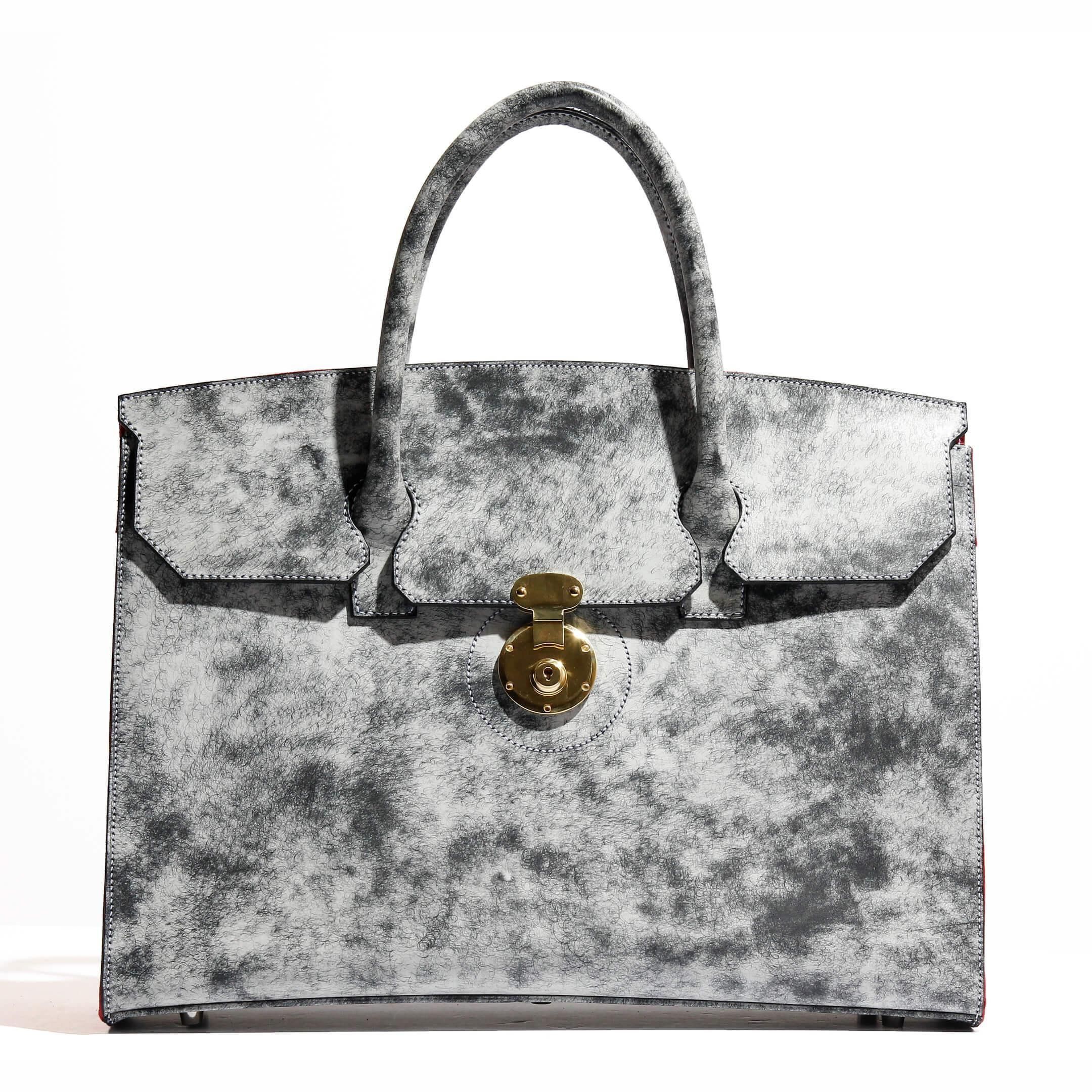 アッシュフラップトート | 一点物 - Leather works KATSUYUKI TANAKA