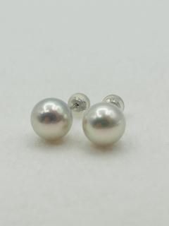   ѡ Blue Rose ԥ K14WG 8.0mm ̵Ĵ ʳظ ֥롼 ƥ AKOYA