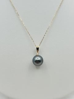  ĳ ҥ ѡ 9.0mm K18 ڥ ͥå쥹 Black Pearl 18