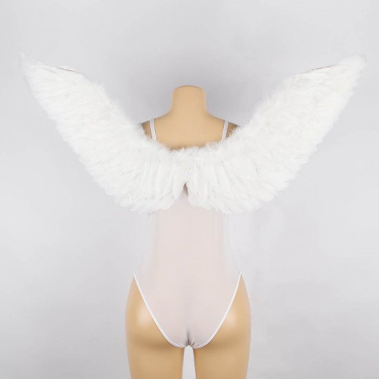 天使の羽根つきセクシーテディ【カラー：ホワイト】【サイズ：3L/5L】