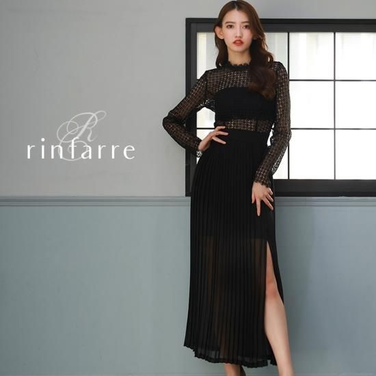 韓国製 | rinfarre | ブラック トップスレース ワンピース 韓国製 | rinfarre | ブラック トップスレース ワンピース
