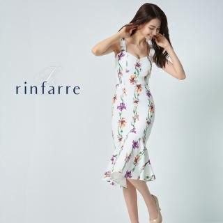 新品【rinfarre】フラワープリント タイトドレス S■送料無料 XS-Lサイズあり【SETTAN/セッタン】フラワープリント