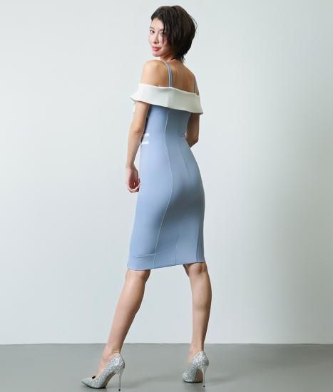 rinfarre | ブルーオフショルドレス - rinfarre | 韓国製の大人女性