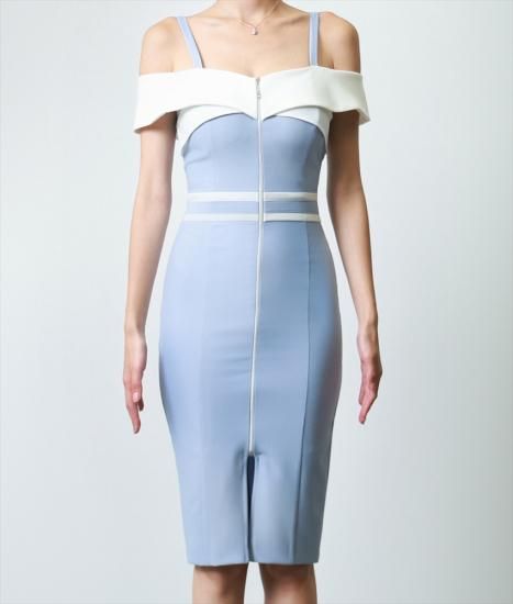 rinfarre | ブルーオフショルドレス - rinfarre | 韓国製の大人女性