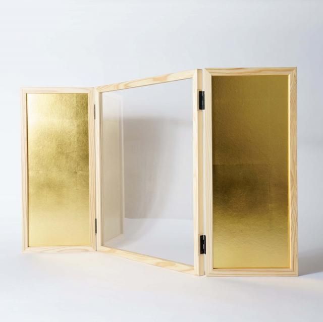 パーテーション　三曲タイプ　【真鍮箔】