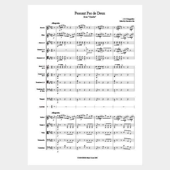 Burgmüller : “Giselle” Peasant pas de deux Full Score and