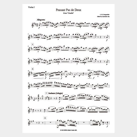 Burgmüller : “Giselle” Peasant pas de deux Full Score and