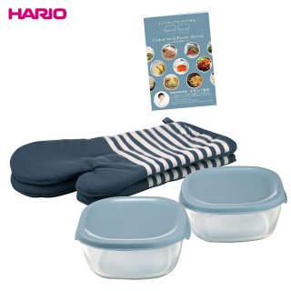 HARIO ハリオ 耐熱ガラス製レンジアップコンテナ2点セット<br>の商品画像