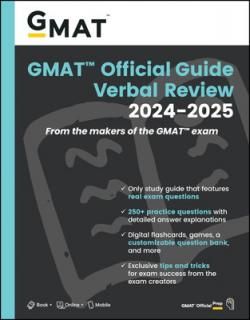 šGMAT Official Guide Verbal Review 2024-2025: Book + Online Question Bank