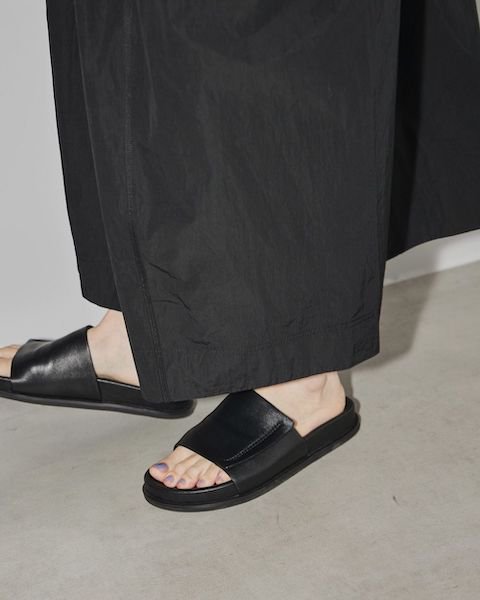 Leather Slide Sandals TODAYFUL ブラック 37 | iins.org
