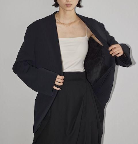 華麗 Collarless Twill JK todayful ノーカラージャケット