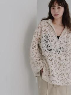 Hella<br>flower lace hoodie<br>