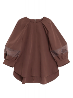 <img class='new_mark_img1' src='https://img.shop-pro.jp/img/new/icons14.gif' style='border:none;display:inline;margin:0px;padding:0px;width:auto;' />ELENDEEK<BR>ORGANZA MIX SLEEVE BL<BR>