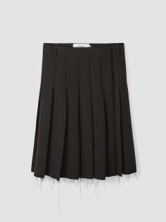 JANE SMITH<BR>POLYESTER W CLOTH PLEATS SKIRT<BR>