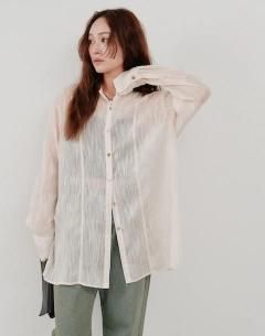 Hella ͽ󥢥ƥ<br>cut jacquard long shirt<br>
