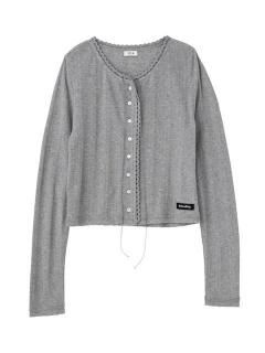 SEA<BR>EYELET RIBBED CARDIGAN<BR>