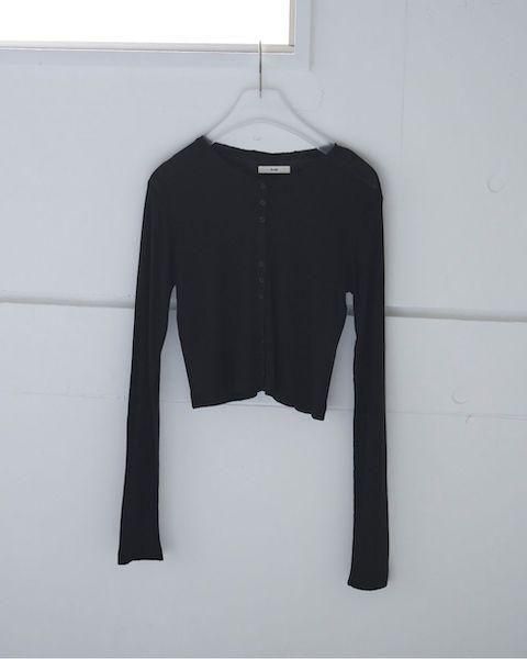 トップス Sheer Rib Cardigan anuke anuke ,Sheer Rib Cardigan