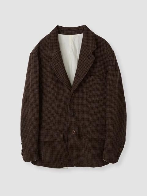 ジャケット・アウター less tailor long coat brown JANE SMITH,WASHABLE BRITISH WOOL TAILOR JACKET