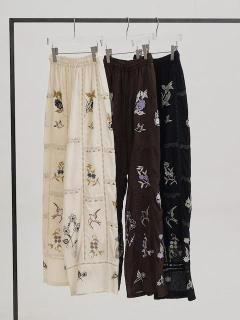 TODAYFUL(ご予約)<BR>Embroidery Patchwork Trousers<BR>