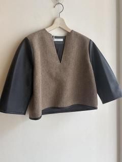 <img class='new_mark_img1' src='https://img.shop-pro.jp/img/new/icons14.gif' style='border:none;display:inline;margin:0px;padding:0px;width:auto;' />GREED<BR>KASURI Knot Slub Tweed Blouse<BR>