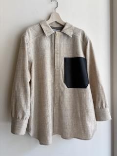 <img class='new_mark_img1' src='https://img.shop-pro.jp/img/new/icons14.gif' style='border:none;display:inline;margin:0px;padding:0px;width:auto;' />GREED<BR>KASURI Knot Slub Tweed Shirt<BR>