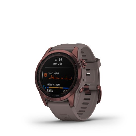 GARMIN ガーミン】010-02539-52 fenix 7S Sapphire Dual Power Ti Dark ...