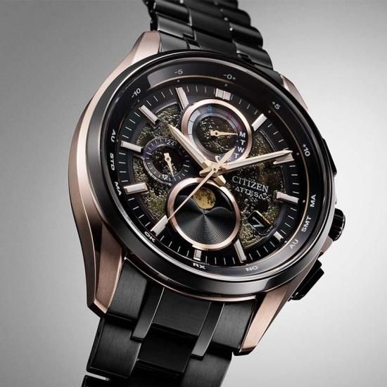 新品　シチズンアテッサ　ソーラー電波時計　BY1009-64Y　ブラックチタン CITIZEN シチズン】BY1009-64Y アテッサ 世界限定2,100本 - 安心