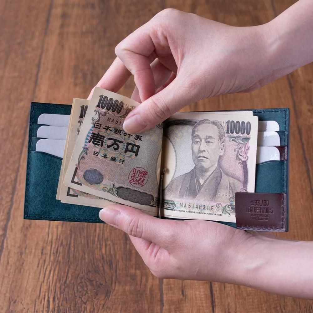 イタリア本革製 マネークリップ「Pueblo 札バサミ・マネークリップ