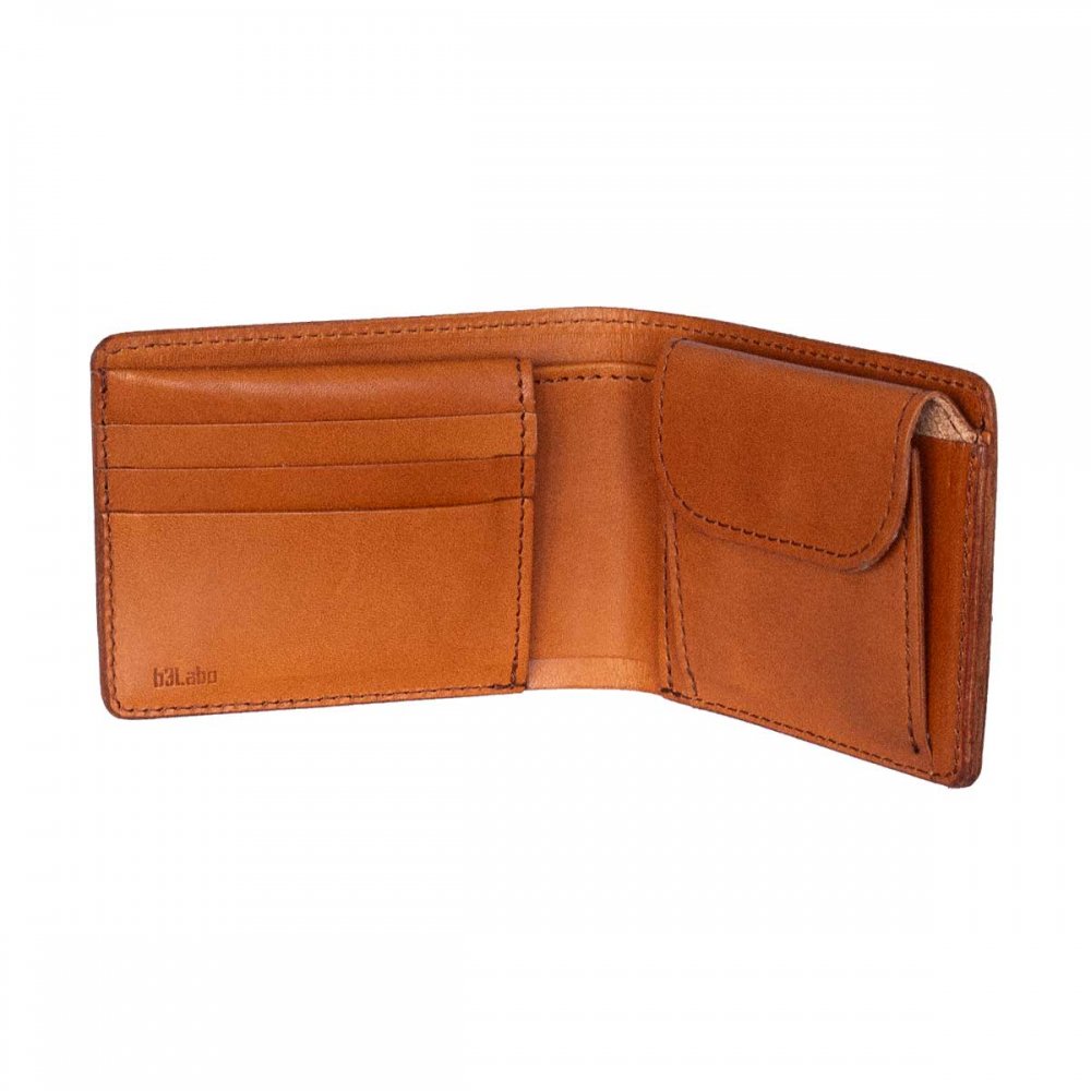 本革製 二つ折り財布「Calm ショートウォレット」（国産栃木レザー） 革工房 b3Labo（ビースリーラボ）